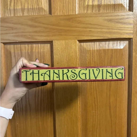 Reversible Merry Christmas and Happy Thanksgiving Letter Block Set - Picture 3 of 10